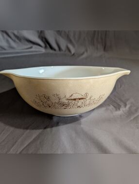 Vtg Pyrex Forest Fancies Mushroom 444 Cinderella Nesting Mixing Bowl Large